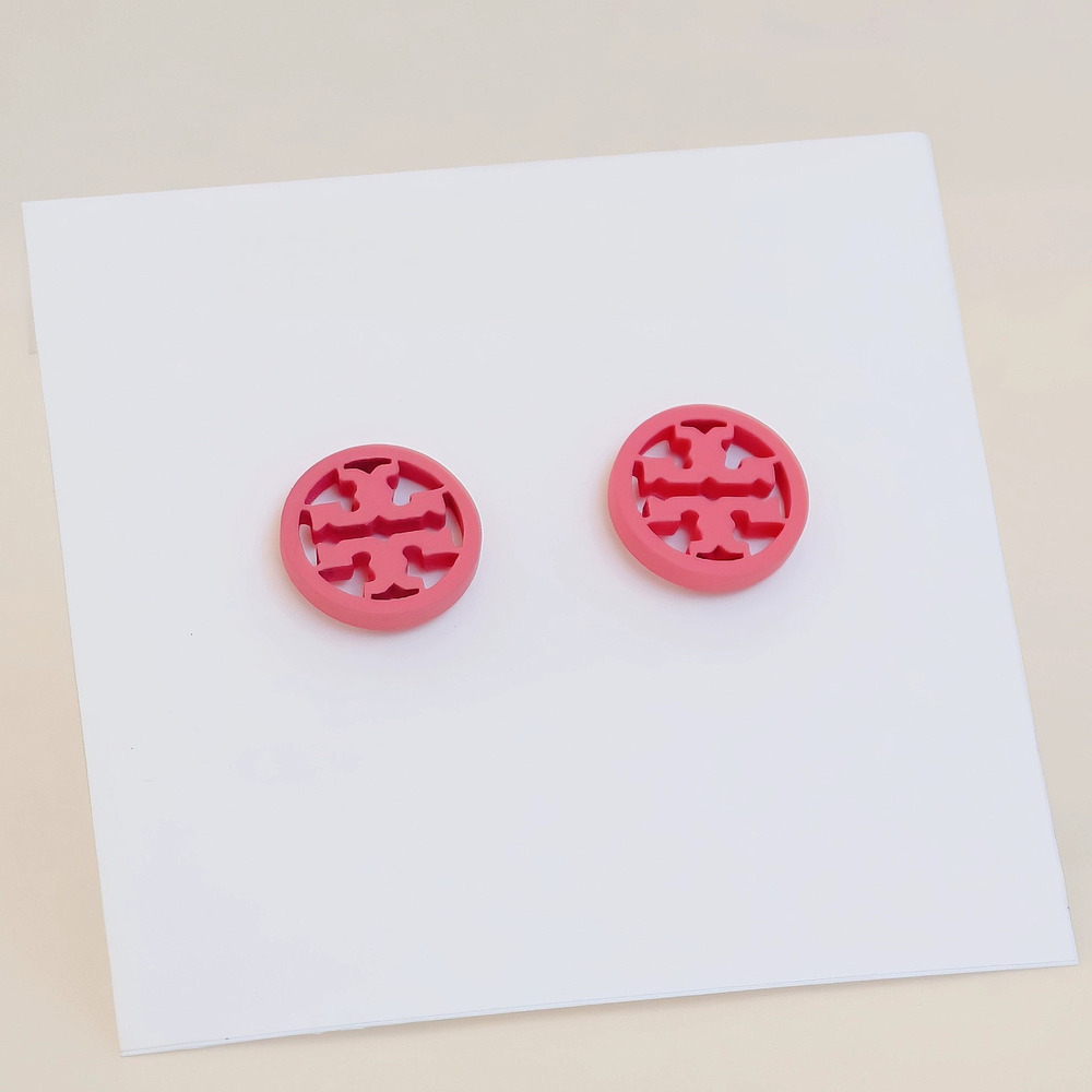 Tory Burch Double Stud Earrings Trendy Colorful